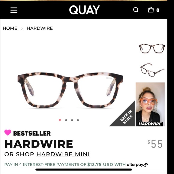 Quay Hardwire Blue Blocking Glasses - Picture 7 of 7